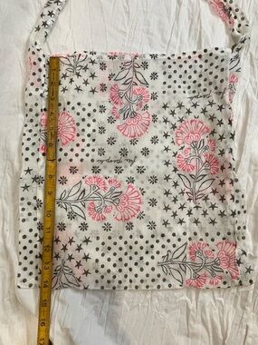 Free People Boho Tote Bag Sheer Floral Polka Dot Lightweight Market Bag